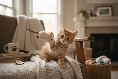 Chat jouant avec souris ToyMinou